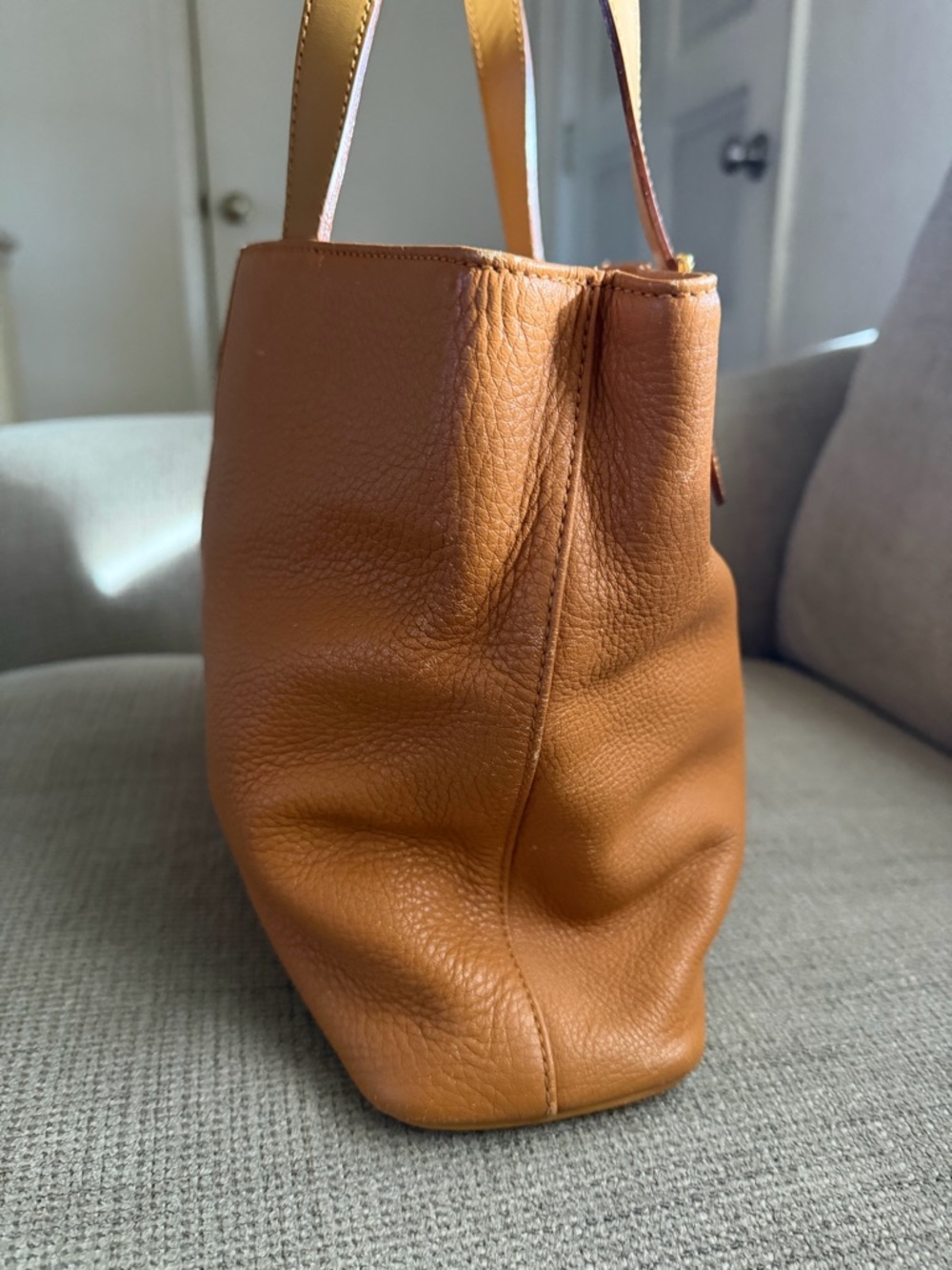 Burberry Tan Leather Tote - Picture 4 of 14